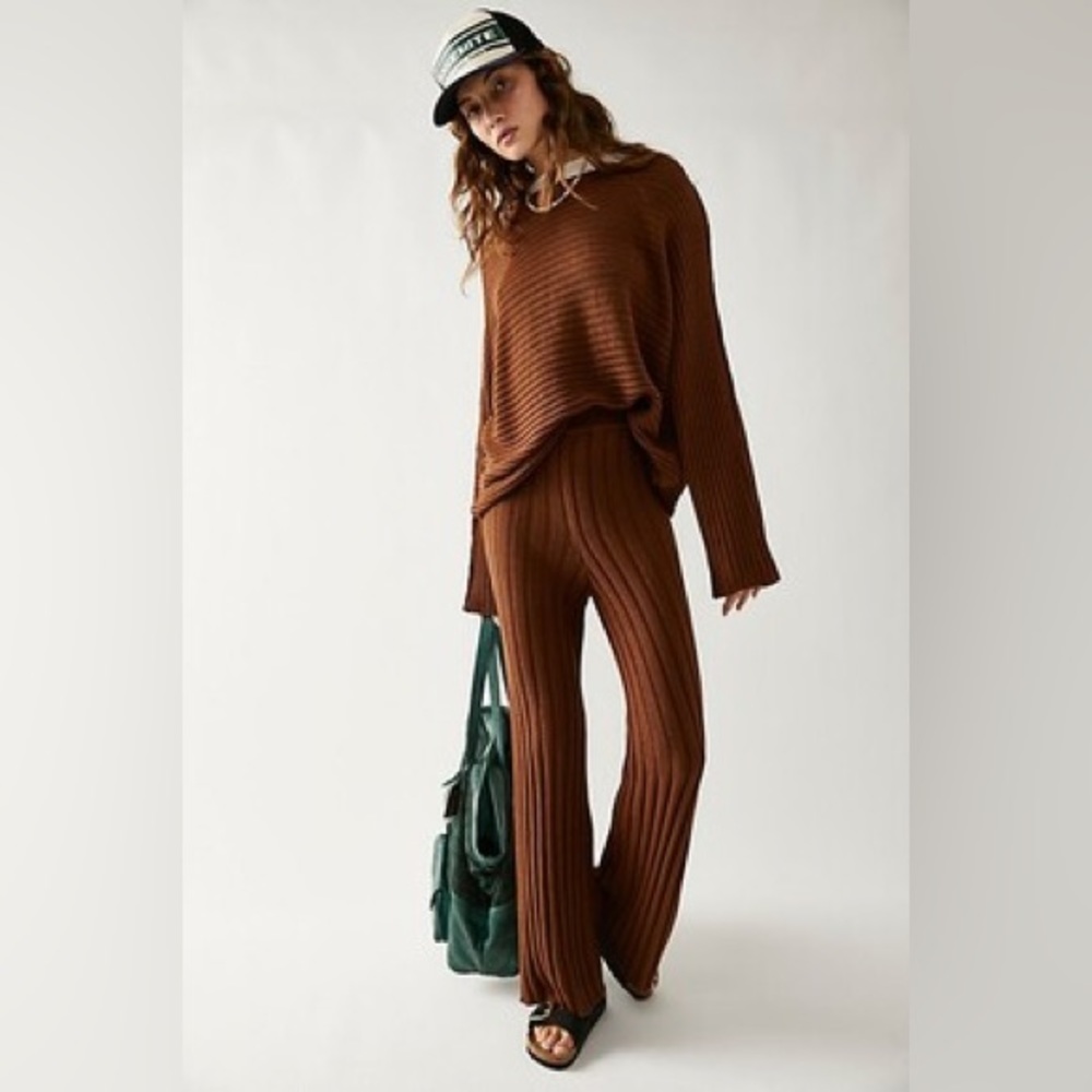 Free people beach Imogene set in dark orange, size medium